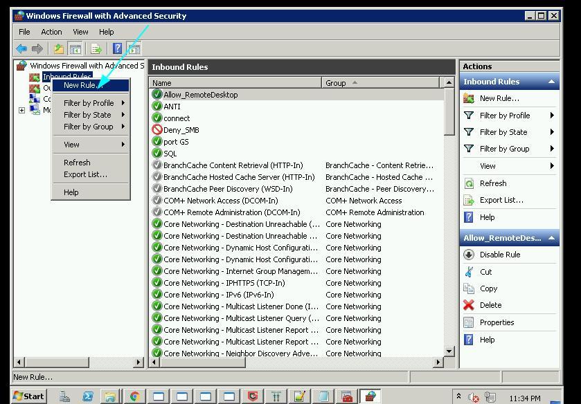 Hướng dẫn cách mở port trên firewall để SQL truy cập trong Windows 14 window fw1