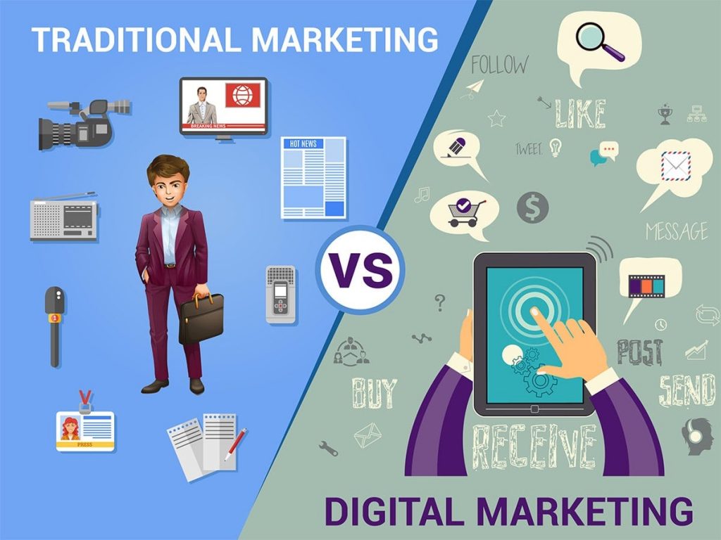 Sự khác biệt giữa Digital marketing và Marketing truyền thống