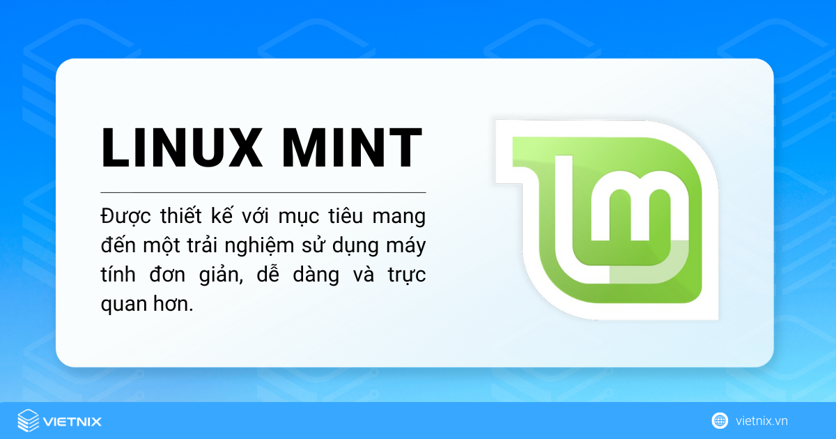 Linux mint là một bản phân phối của Linux