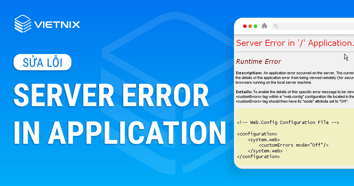 Sửa lỗi Server error in application