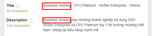 Meta Description là gì? Cách viết thẻ Meta Description hay và chuẩn SEO 25 Thẻ meta vs title đều chứa từ kháo chính
