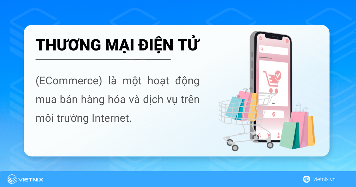 Thương mại điện tử là một hoạt động mua bán hàng hóa trên môi trường Internet