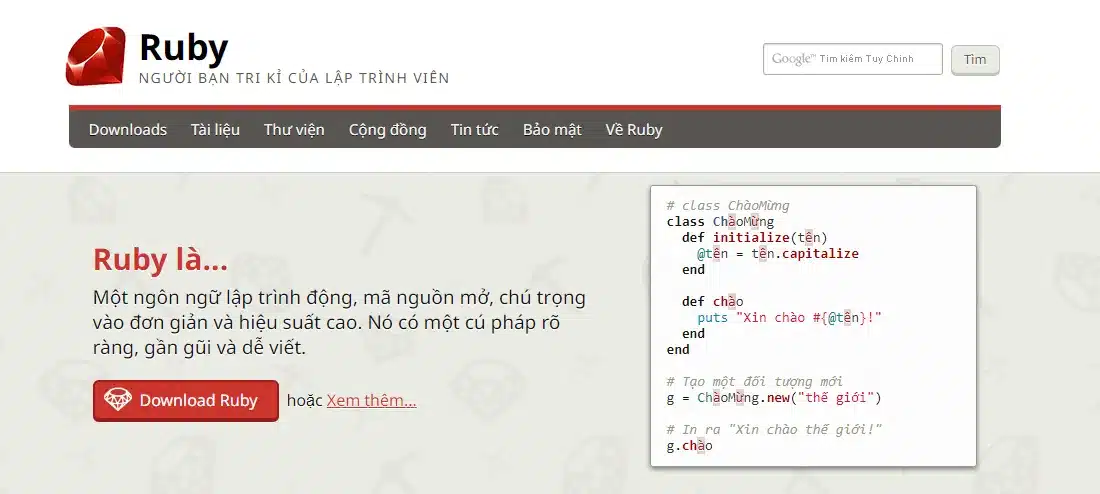 Ngôn ngữ Ruby là gì? 4 lý do để học ngôn ngữ lập trình Ruby