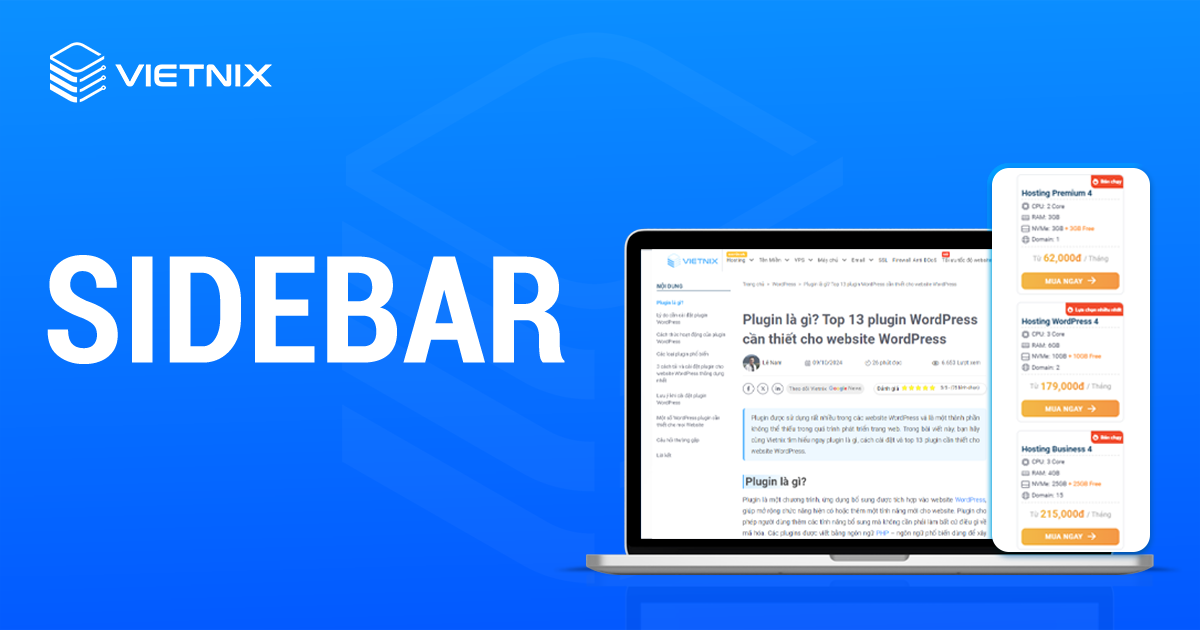 Sidebar là gì? - Khám phá Vai trò và Tầm quan trọng của Sidebar trong Thiết kế Web