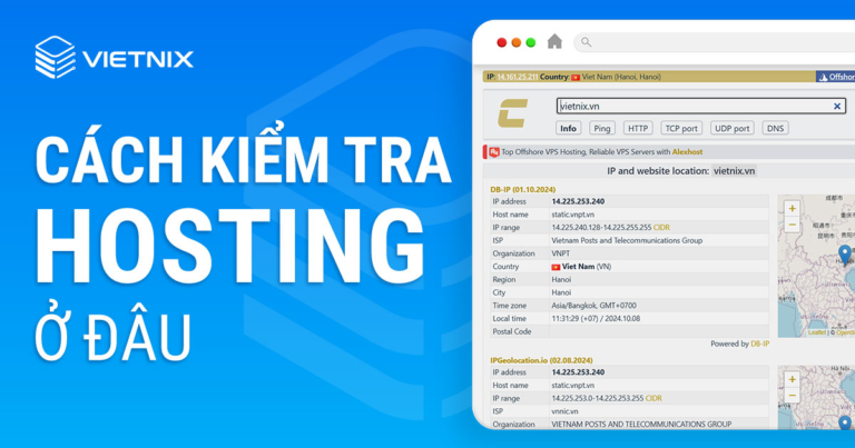 Cách kiểm tra hosting ở đâu