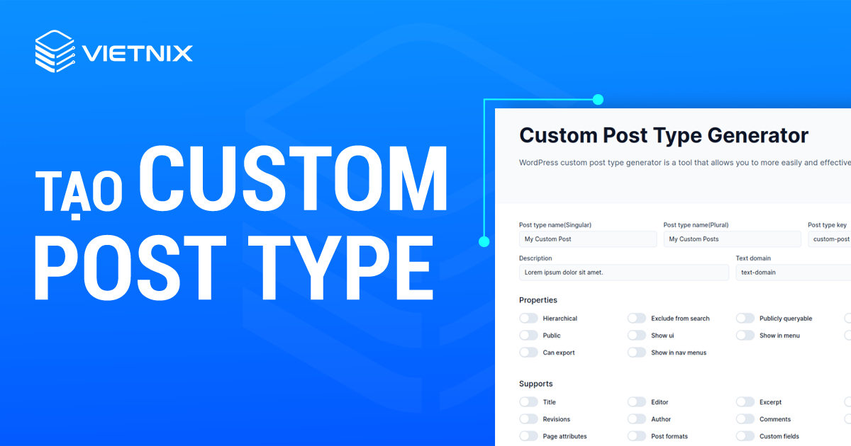 Tạo Custom Post Type