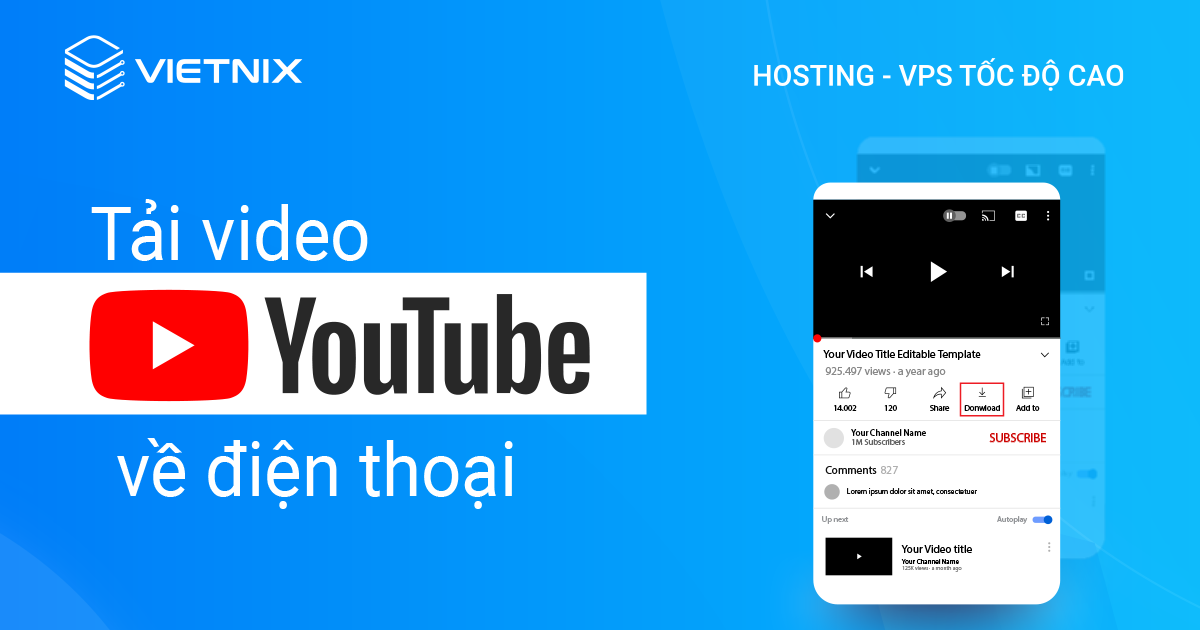tải video youtube về điện thoại