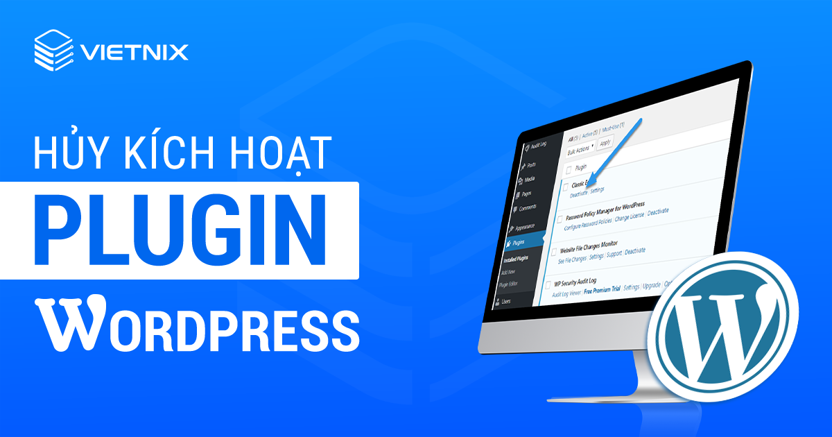Hủy kích hoạt plugin WordPress