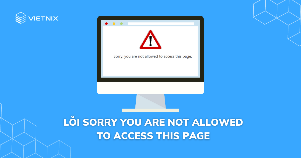 loi sorry you are not allowed to access this page trong wordpress 1