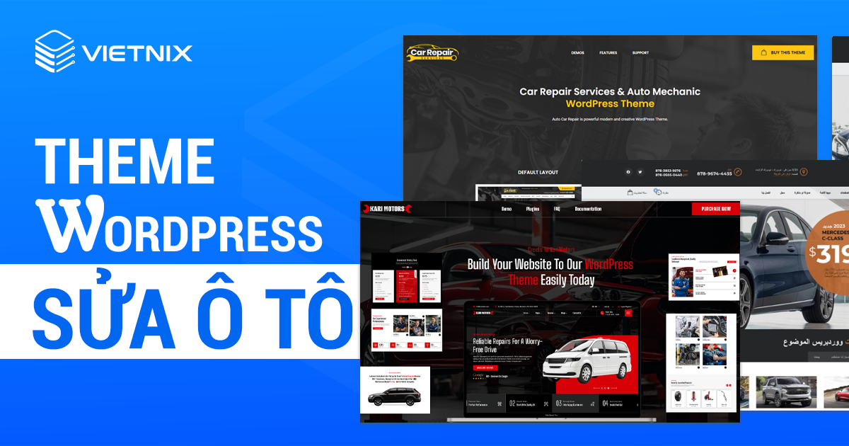 Theme WordPress sửa ô tô