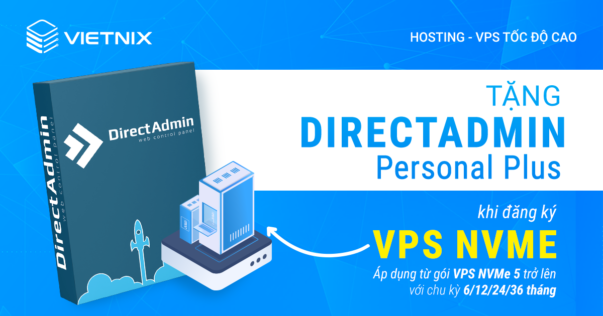 tang directadmin khi dang ky vps nvme