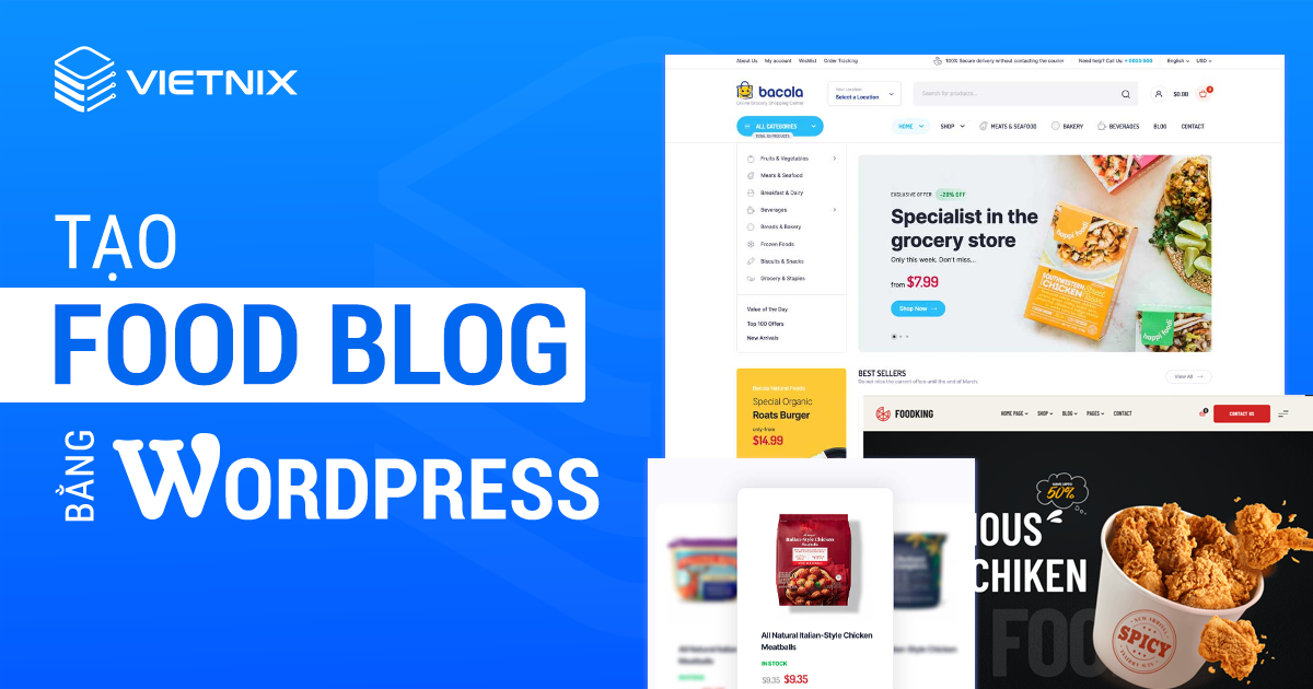 Tạo food blog bằng WordPress
