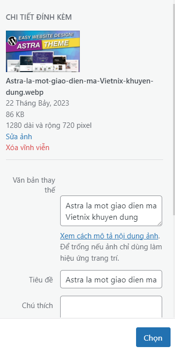 Hướng dẫn cách thêm tiêu đề hình ảnh tự động trong WordPress nhanh chóng và cực dễ 6 Thêm tiêu đề hình ảnh tự động trong WordPress