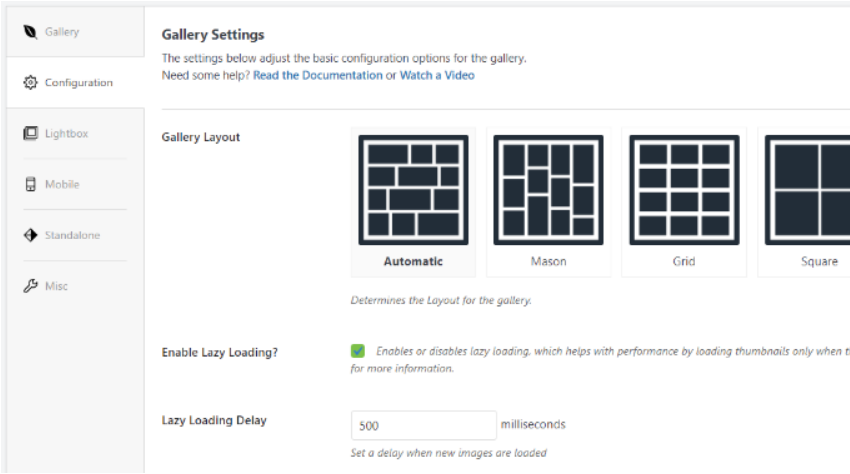 Cách tạo image gallery trong WordPress bằng Envira nhanh chóng, dễ dàng 23 Chọn bố cục gallery và kích hoạt lazy loading