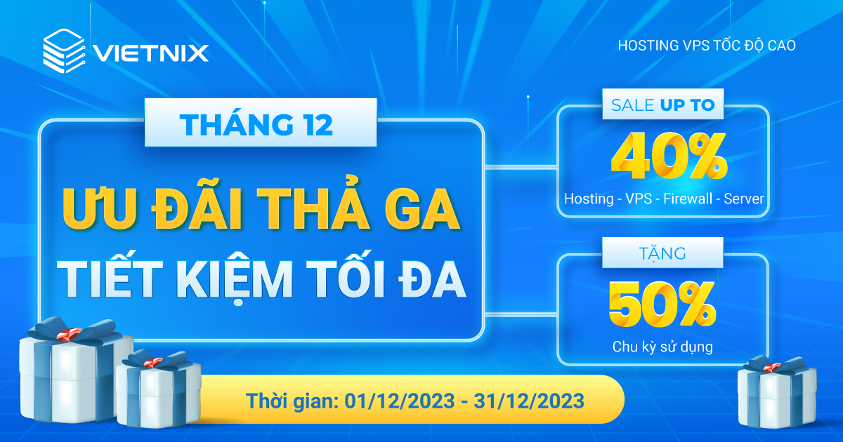 Vietnix khuyến mãi tháng 12