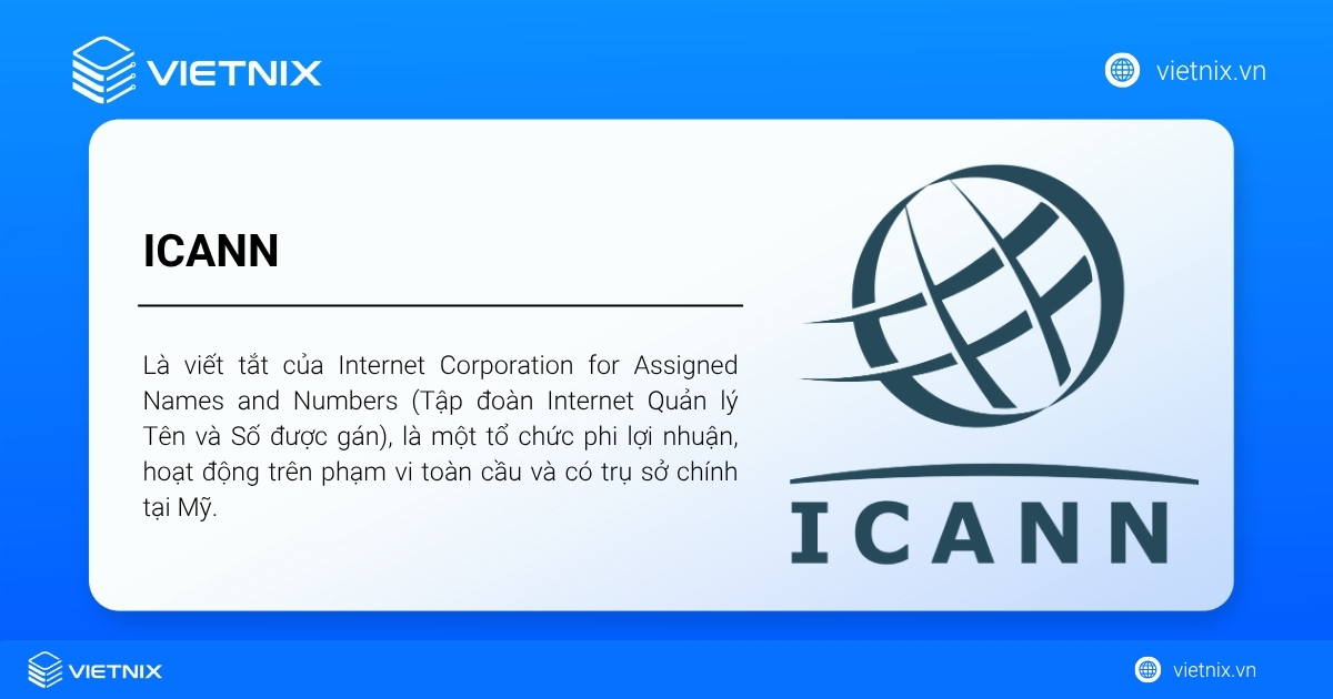 ICANN là gì? Vai trò quản lý tên miền, địa chỉ IP & Internet 12 ICANN là viết tắt của Corporation for Assigned Names and Numbers