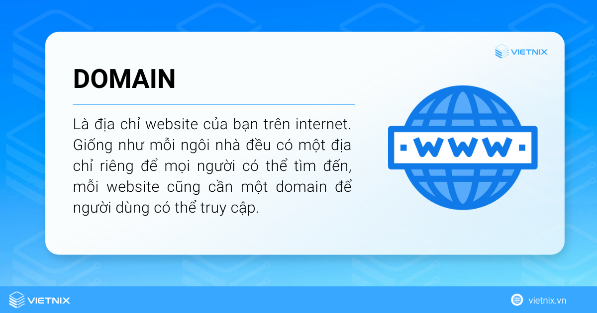 Domain là địa chỉ website