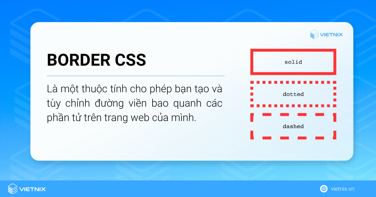 Border CSS cho phép bạn tạo và tùy chỉnh đường viền