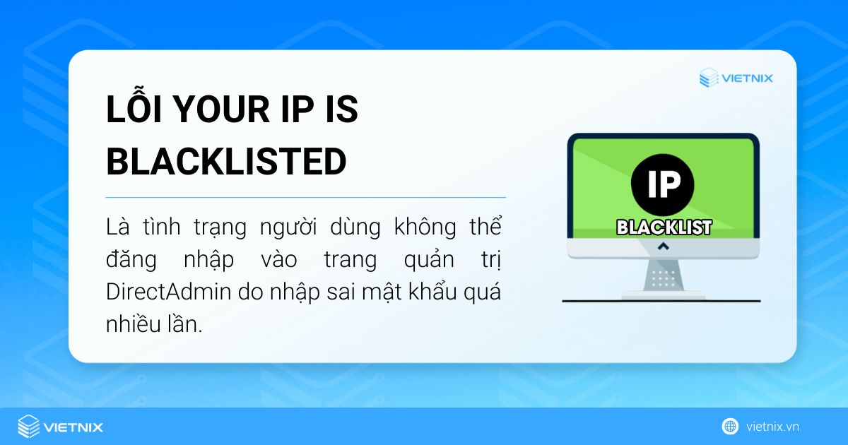 Lỗi Your IP is blacklisted là gì