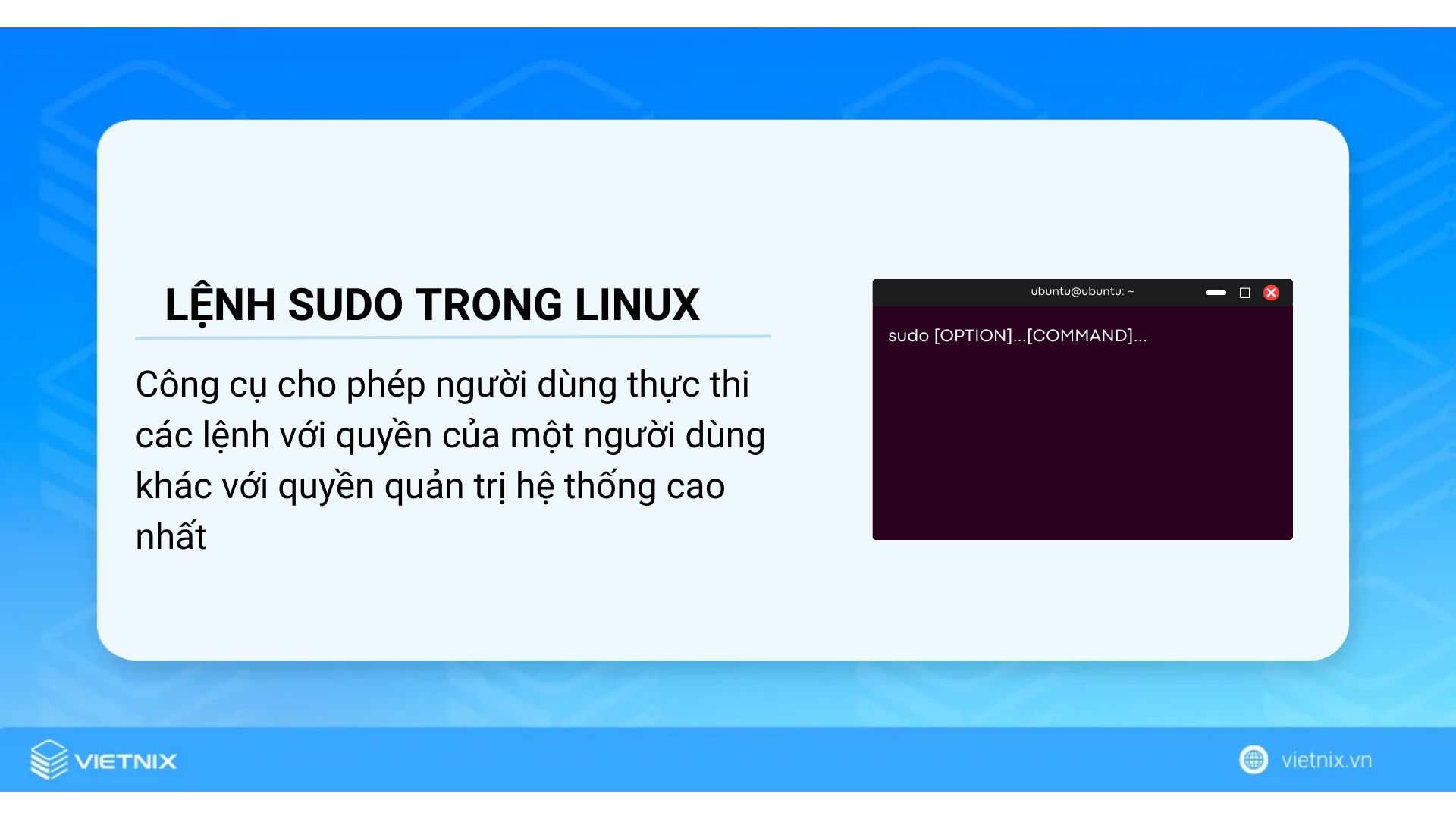 lenh sudo trong Linux 1