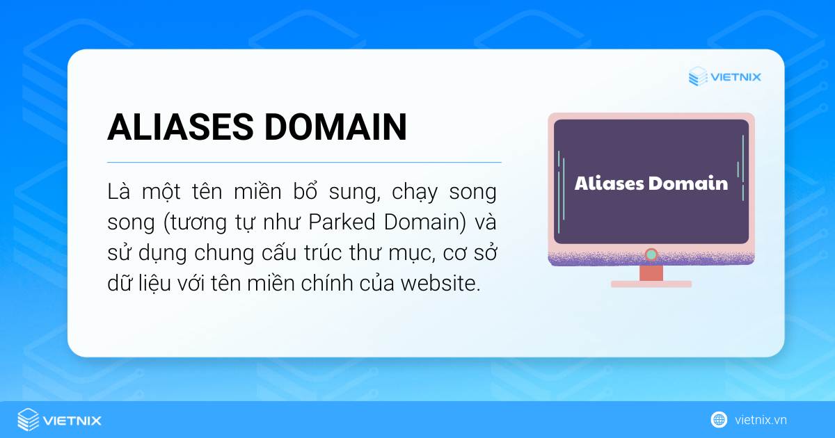 Aliases Domain là một tên miền bổ sung