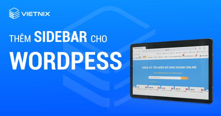 thêm sidebar cho wordpress
