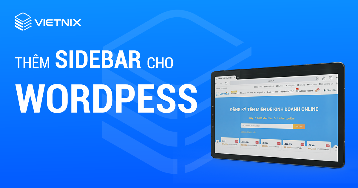 thêm sidebar cho wordpress