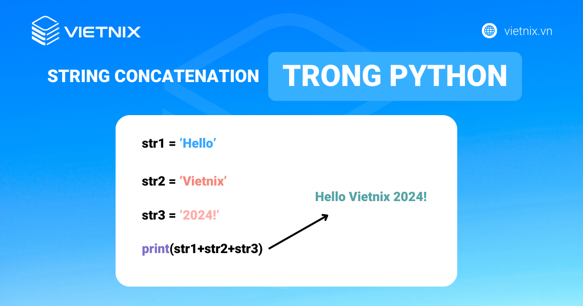 4 cách nối chuỗi trong Python