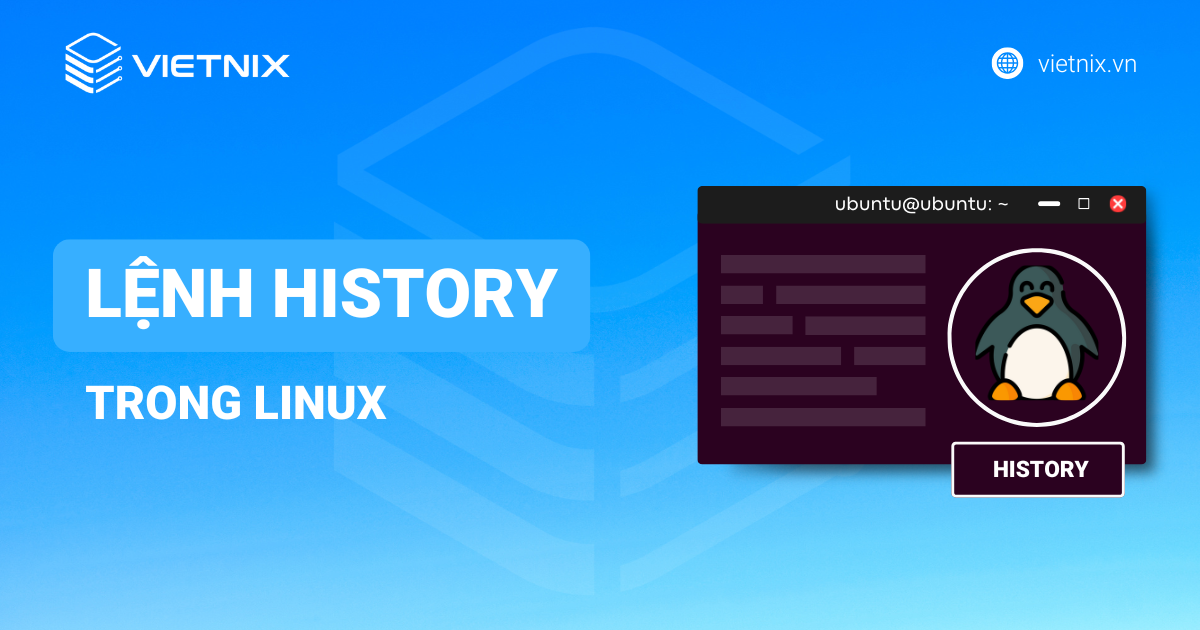lệnh history trong linux