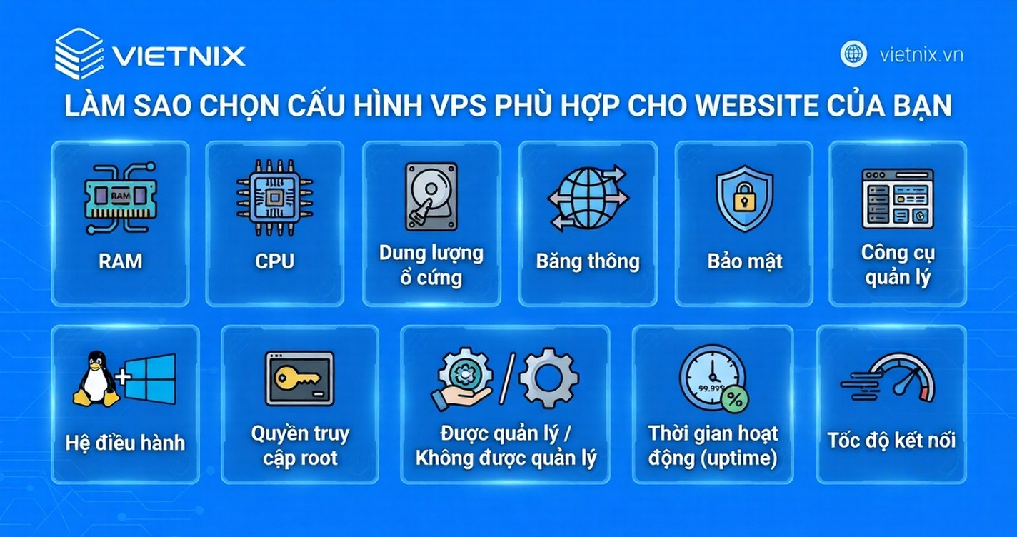 Làm sao chọn cấu hình VPS phù hợp cho website của bạn
