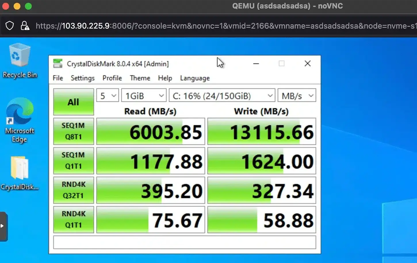 benchmark vps nvme windows