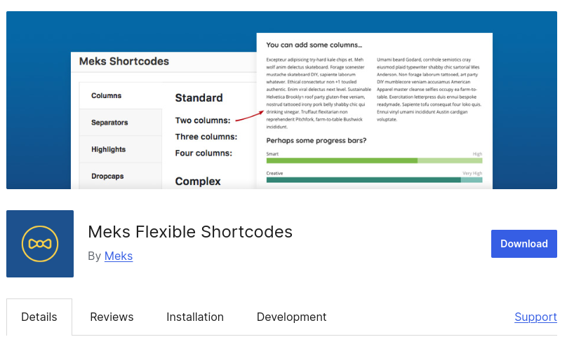 9 plugin shortcode WordPress tốt nhất giúp chèn nội dung nhanh chóng, dễ dàng 113 Meks Flexible Shortcodes – Các shortcode đơn giản, dễ dùng