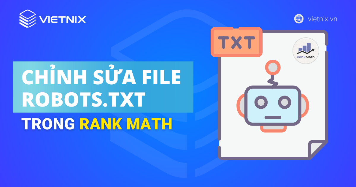 chỉnh sửa file robots.txt trong rank math