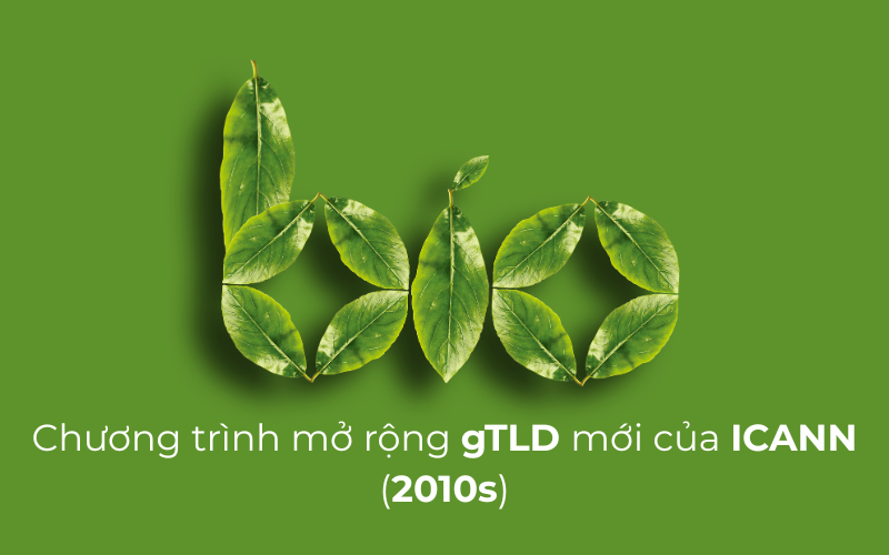 Tên miền .bio được giới thiệu trong chương trình mở rộng các gTLD mới của ICANN vào những năm 2010 Tên miền .bio được giới thiệu trong chương trình mở rộng các gTLD mới của ICANN vào những năm 2010