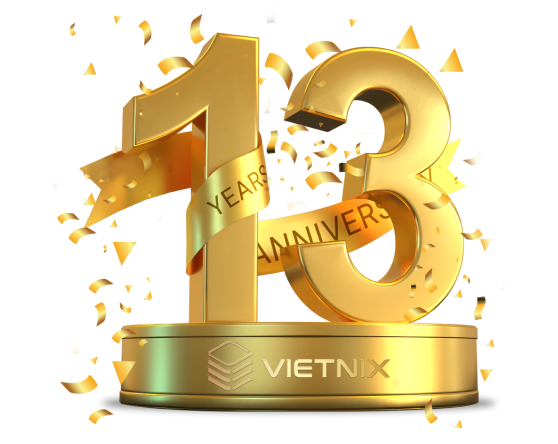 sinh nhật vietnix 13 tuổi