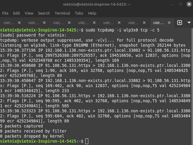 Lệnh tcpdump trong Linux: Hướng dẫn toàn tập từ cơ bản đến nâng cao 25 Bắt gói TCP giữa hai host