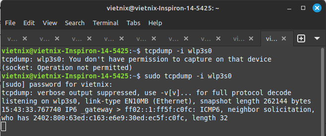 Lệnh tcpdump trong Linux: Hướng dẫn toàn tập từ cơ bản đến nâng cao 23 Bắt gói tin trên interface cụ thể