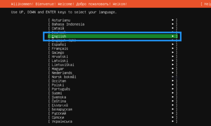 Cài đặt Ubuntu Server 24.04 LTS mới nhất: Hướng dẫn chi tiết 27 Chọn ngôn ngữ cài đặt (khuyên dùng English)