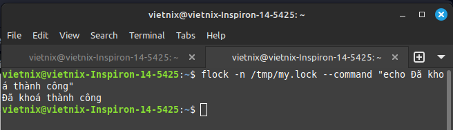 Dừng lại nếu file đang bị khoá