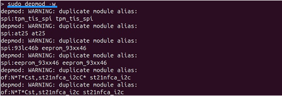Lệnh depmod Linux là gì? Cách tạo file phụ thuộc mô-đun kernel hiệu quả nhất 20 Hiển thị cảnh báo liên quan đến phụ thuộc mô-đun