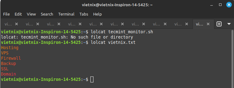 Tìm hiểu lệnh lolcat trong Linux: Hiển thị màu sắc rực rỡ cho Terminal 31 Hiển thị nội dung file shell script