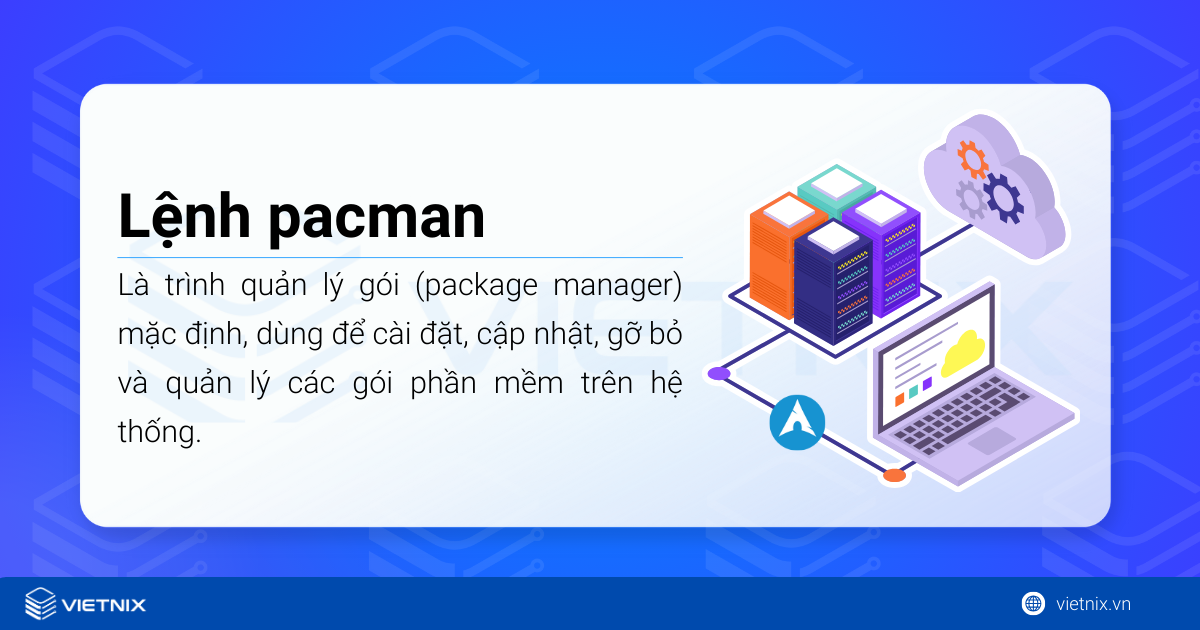 Hướng dẫn cơ bản về lệnh pacman trong Arch Linux chi tiết, dễ thực hiện 11 Lệnh pacman trong Arch Linux là trình quản lý gói (package manager) mặc định