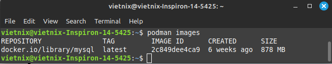Cách cài đặt và sử dụng Podman trên Ubuntu từ A đến Z 26 Liệt kê các hình ảnh đã tải