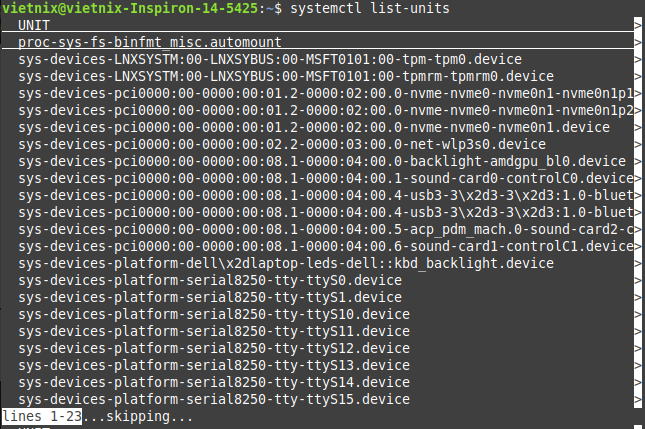 Sử dụng lệnh systemctl trong Linux: Quản lý dịch vụ dễ dàn 23 Liệt kê tất cả các unit đang chạy