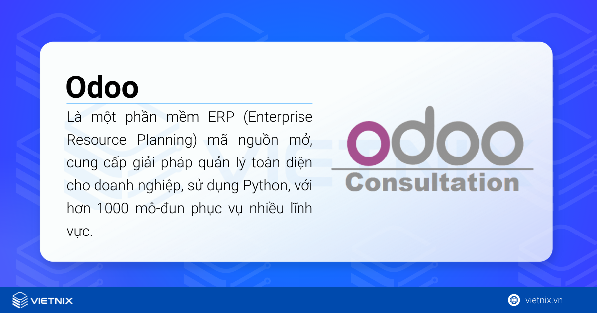 Hướng dẫn cài đặt Odoo 15 trên Ubuntu 22.04 chi tiết từ A đến Z 16 Odoo là một phần mềm ERP (Enterprise Resource Planning) mã nguồn mở