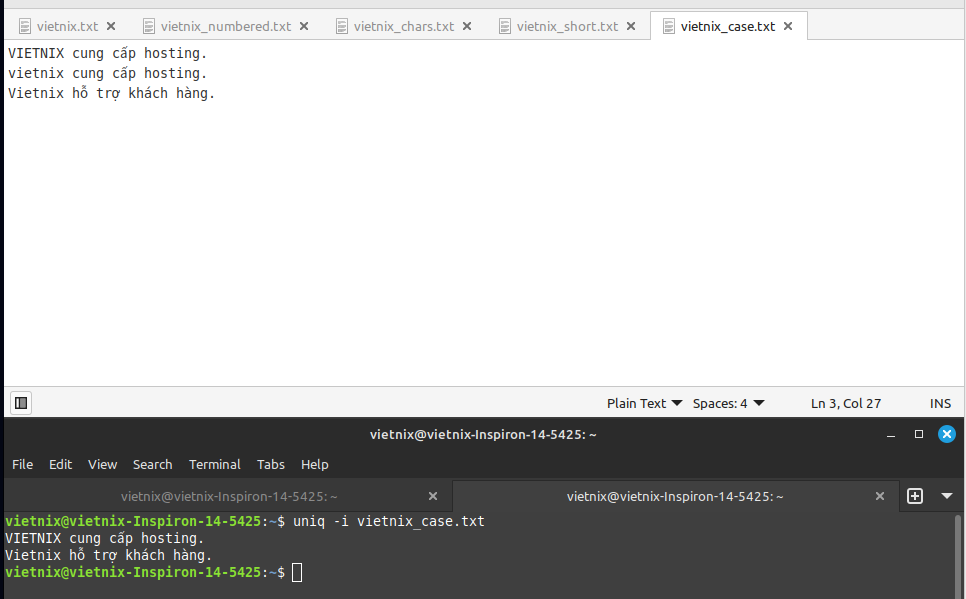 So sánh không phân biệt chữ hoa với chữ thường