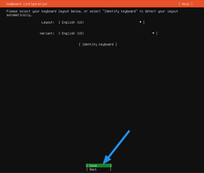 Cài đặt Ubuntu Server 24.04 LTS mới nhất: Hướng dẫn chi tiết 28 Sử dụng phím Tab để di chuyển, Enter để chọn ngôn ngữ