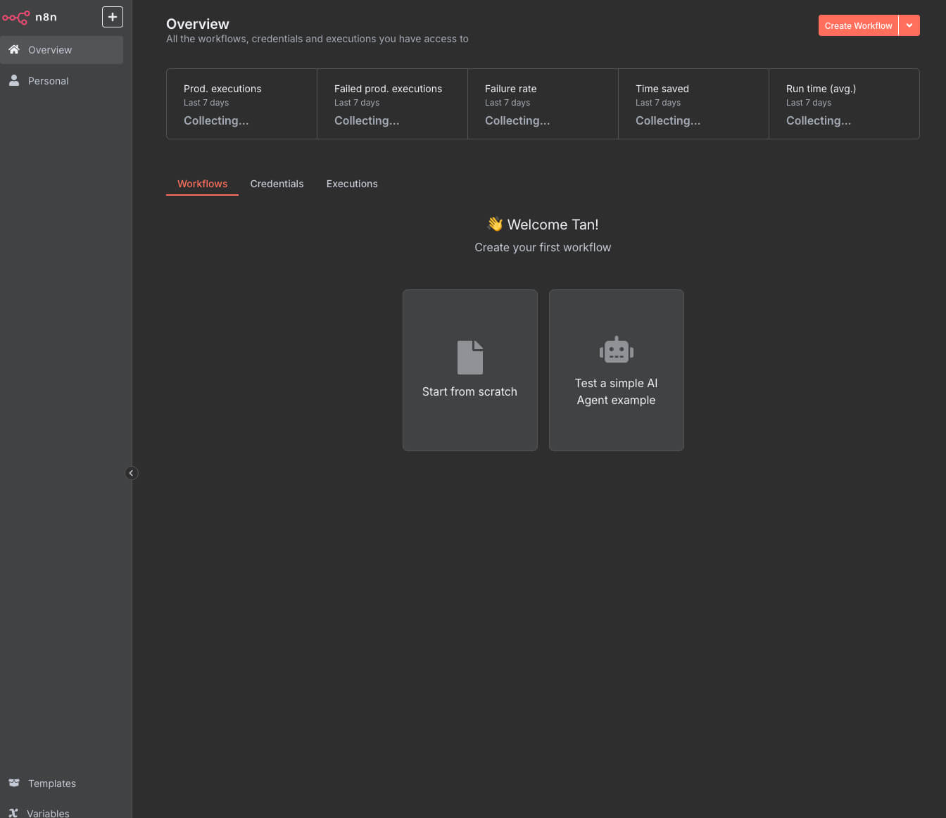 Thuê VPS n8n Giá Rẻ: Tự Động Hóa | Không Giới Hạn Workflow 22 giao diện chính của n8n