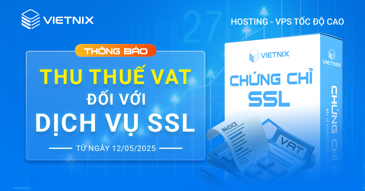Thông báo về việc thu thuế VAT đối với dịch vụ SSL