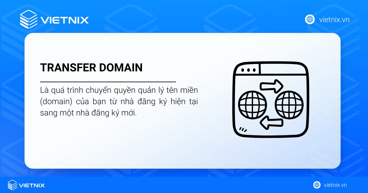 Transfer domain là gì? Cách transfer tên miền chi tiết 14 Transfer domain là quá trình chuyển quyền quản lý tên miền sang nhà cung cấp mới